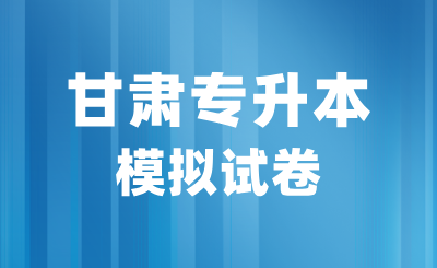 甘肃专升本考试英语模拟试题【2024年1月23日】