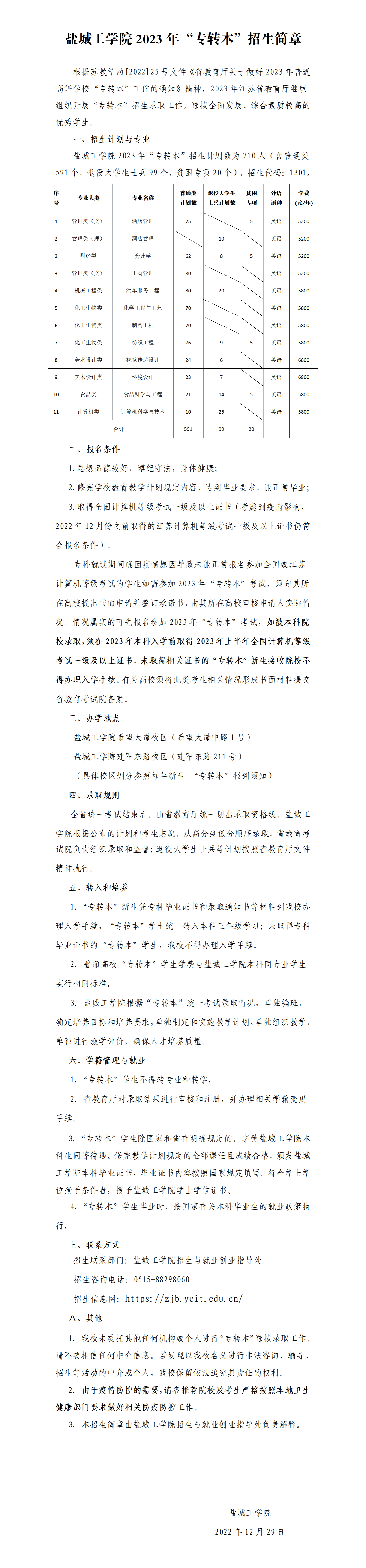 盐城工学院专转本