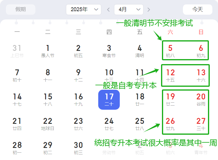 安徽专升本考试时间